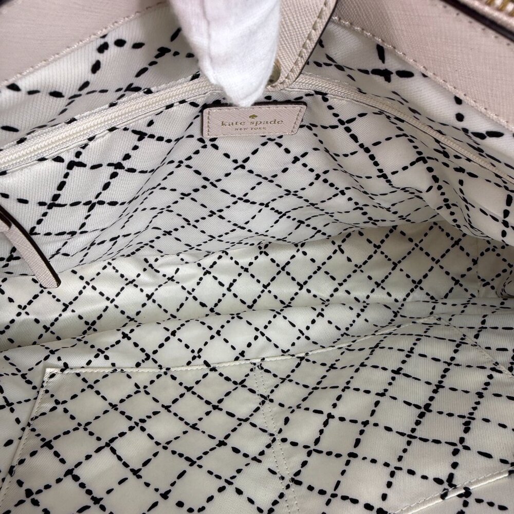 Kate Spade Newbury Lane Medium Satchel Saffiano Leather Cream - Picture 3 of 16
